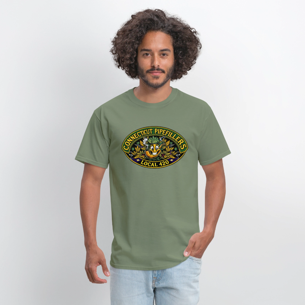 CONNECTICUT PIPEFILLERD LOCAL 420Men's T-Shirt - military green