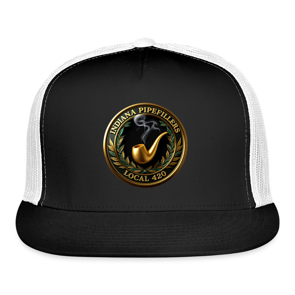 INDIANA PIPEFILLERS LOCAL 420 Trucker Hat - black/white