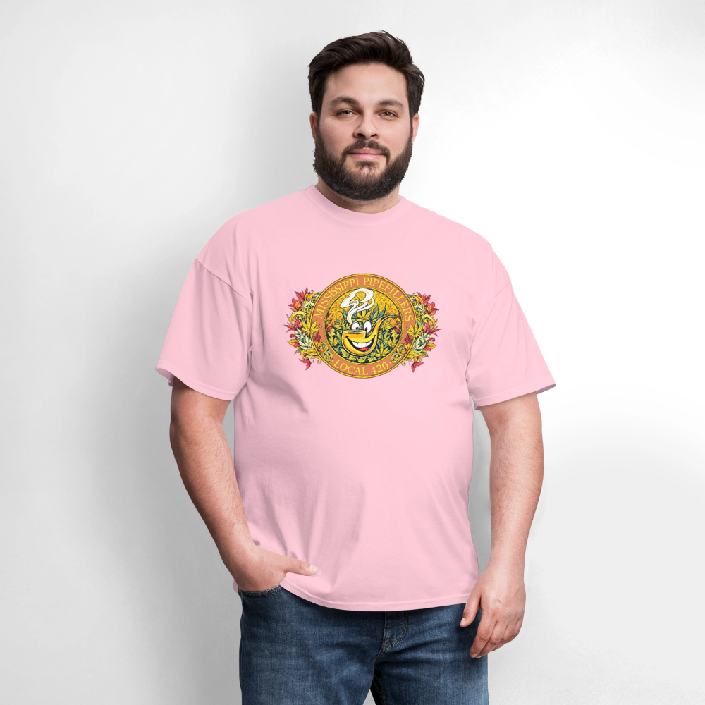 MISSISSIPPI PIPEFILLERS LOCAL 420 F/B DESIGNS Men's T-Shirt - pink