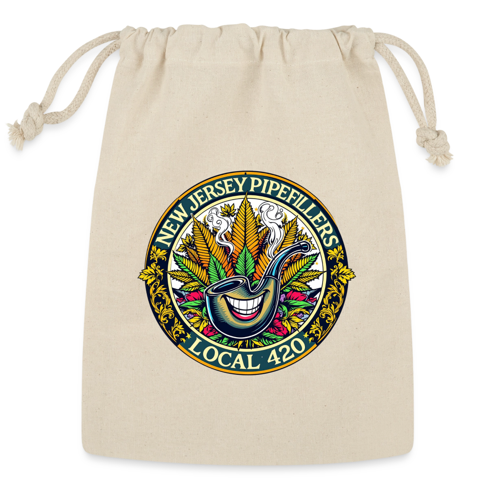 NEW JERSEY PIPEFILLERS LOCAL 420  Reusable Gift Bag - Natural