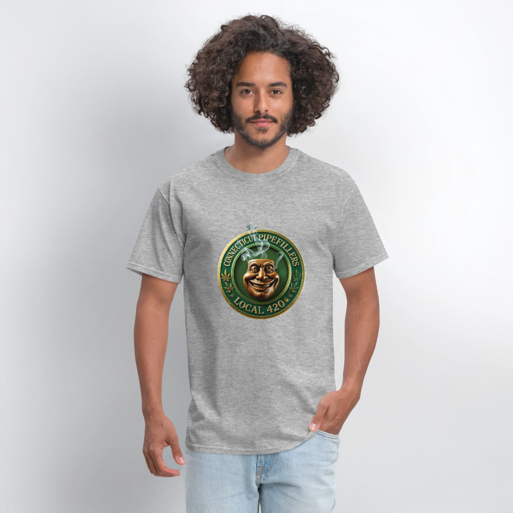 CONNECTICUT PIPEFILLERS LOCAL 420 DESIGN Men's T-Shirt - heather gray
