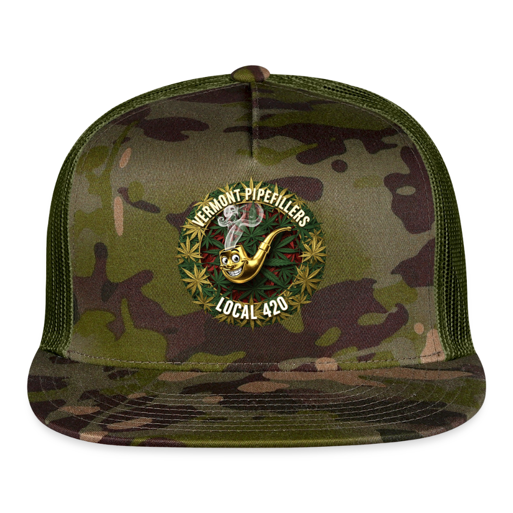 VERMONT PIPEFILLERS LOCAL 420 CAMO Trucker Hat - MultiCam\green