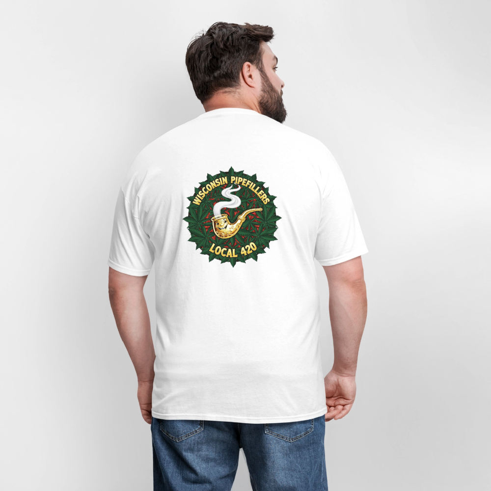 WISCONSIN PIPEFILLERS LOCAL 420 Men's T-Shirt - white