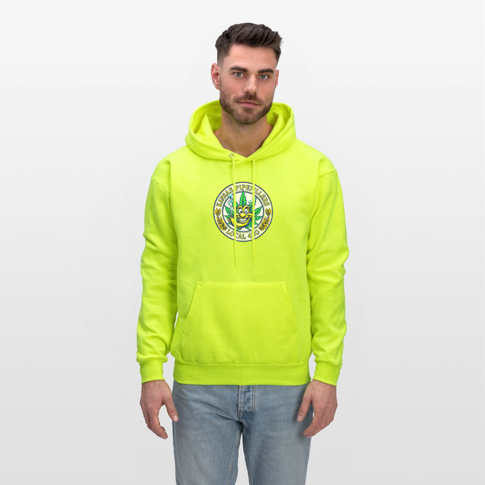 KANSAS PIPEFILLERS LOCAL 420 Men's Hoodie - safety green