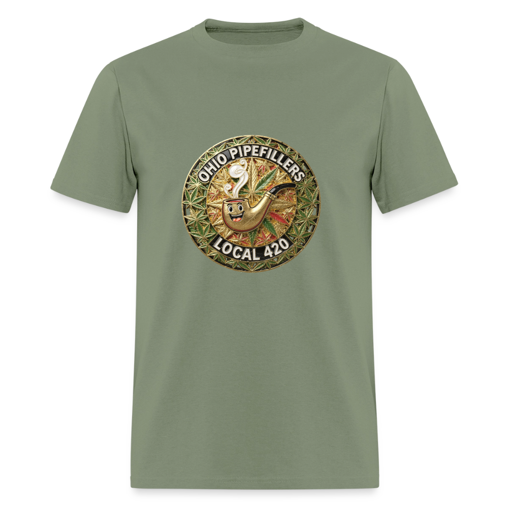 OHIO PIPEFILLERS LOCAL 420  Men's T-Shirt - military green