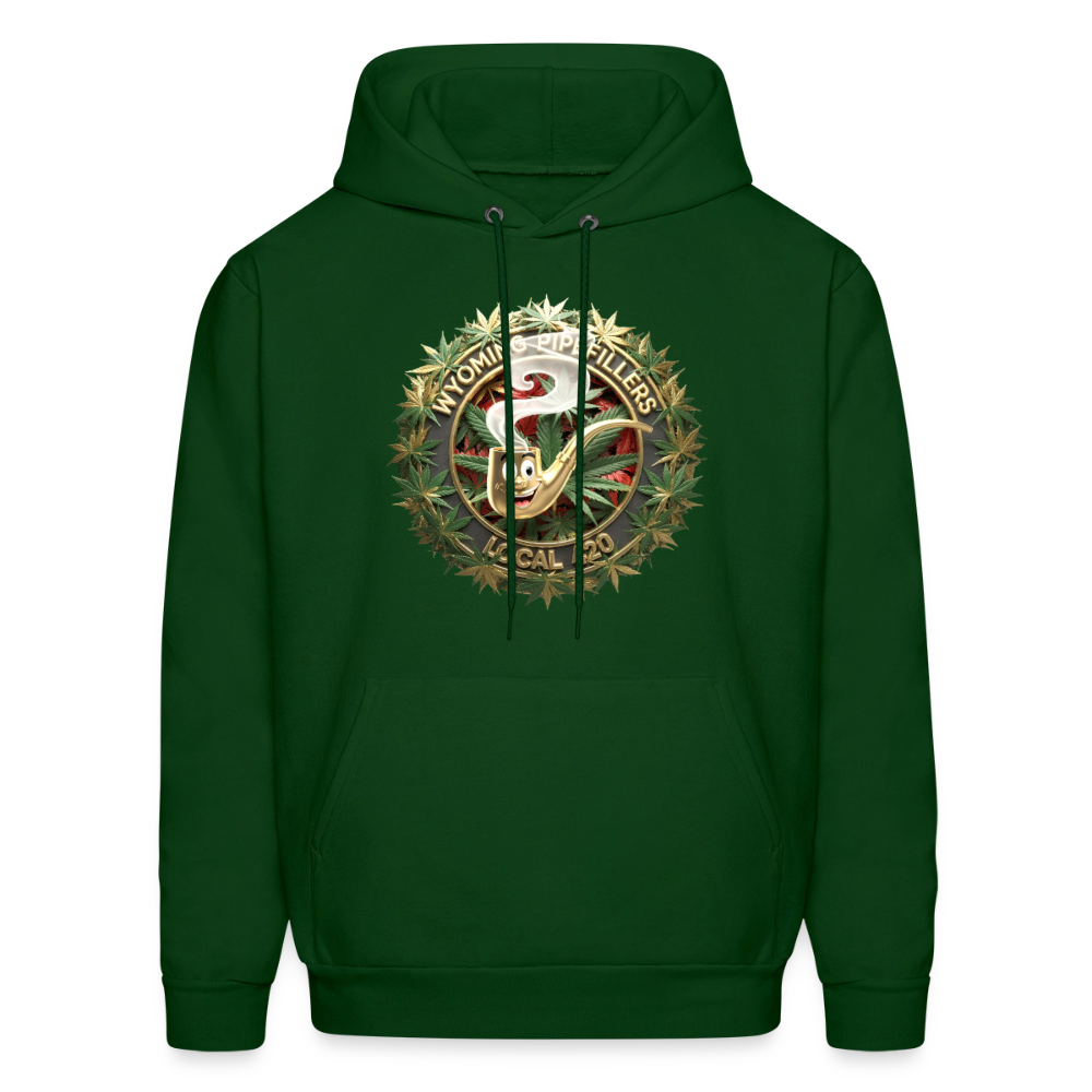 WYOMING PIPEFILLERS LOCAL 420 Men's Hoodie - forest green