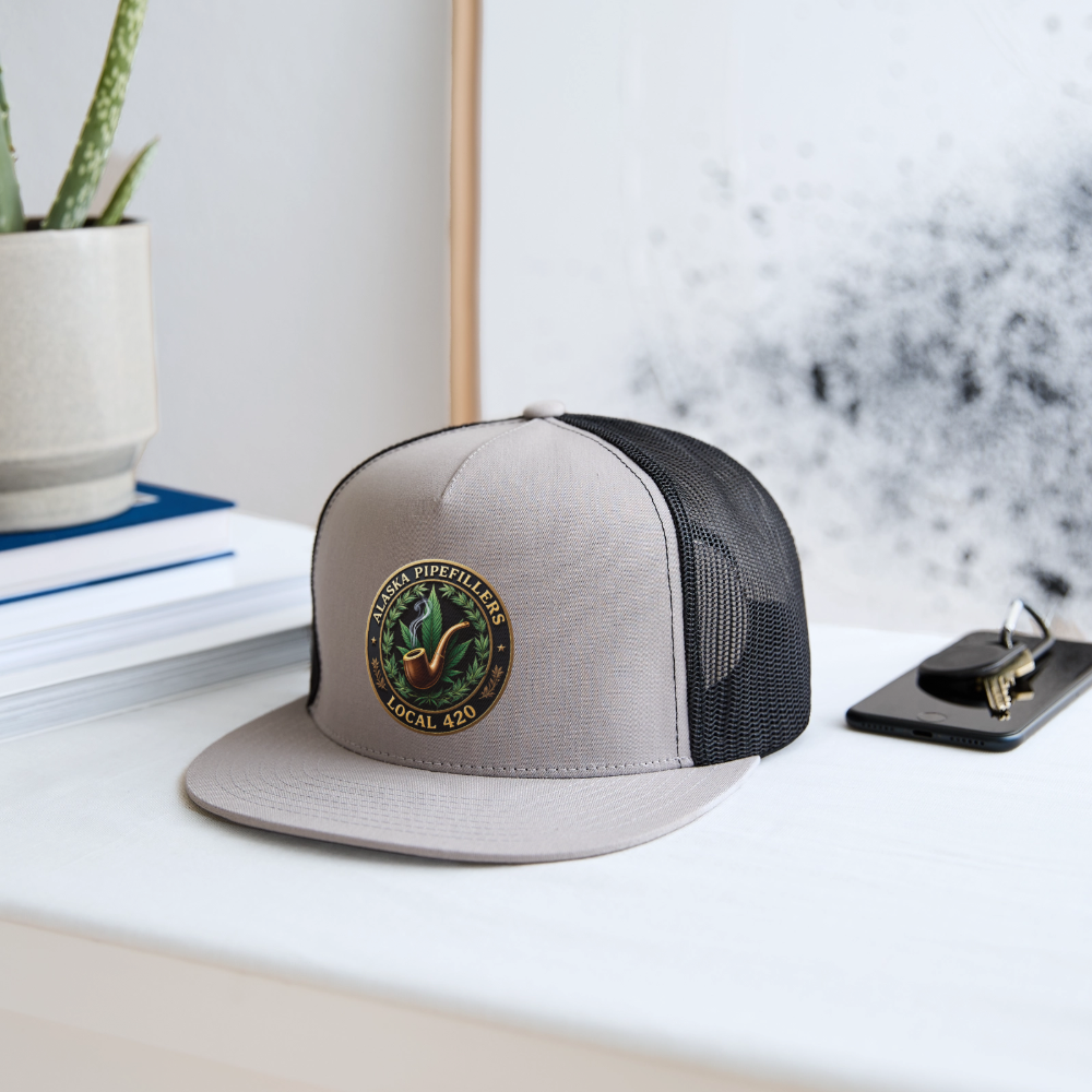 ALASKA PIPEFILLERS LOCAL 420 Trucker Hat - gray/black