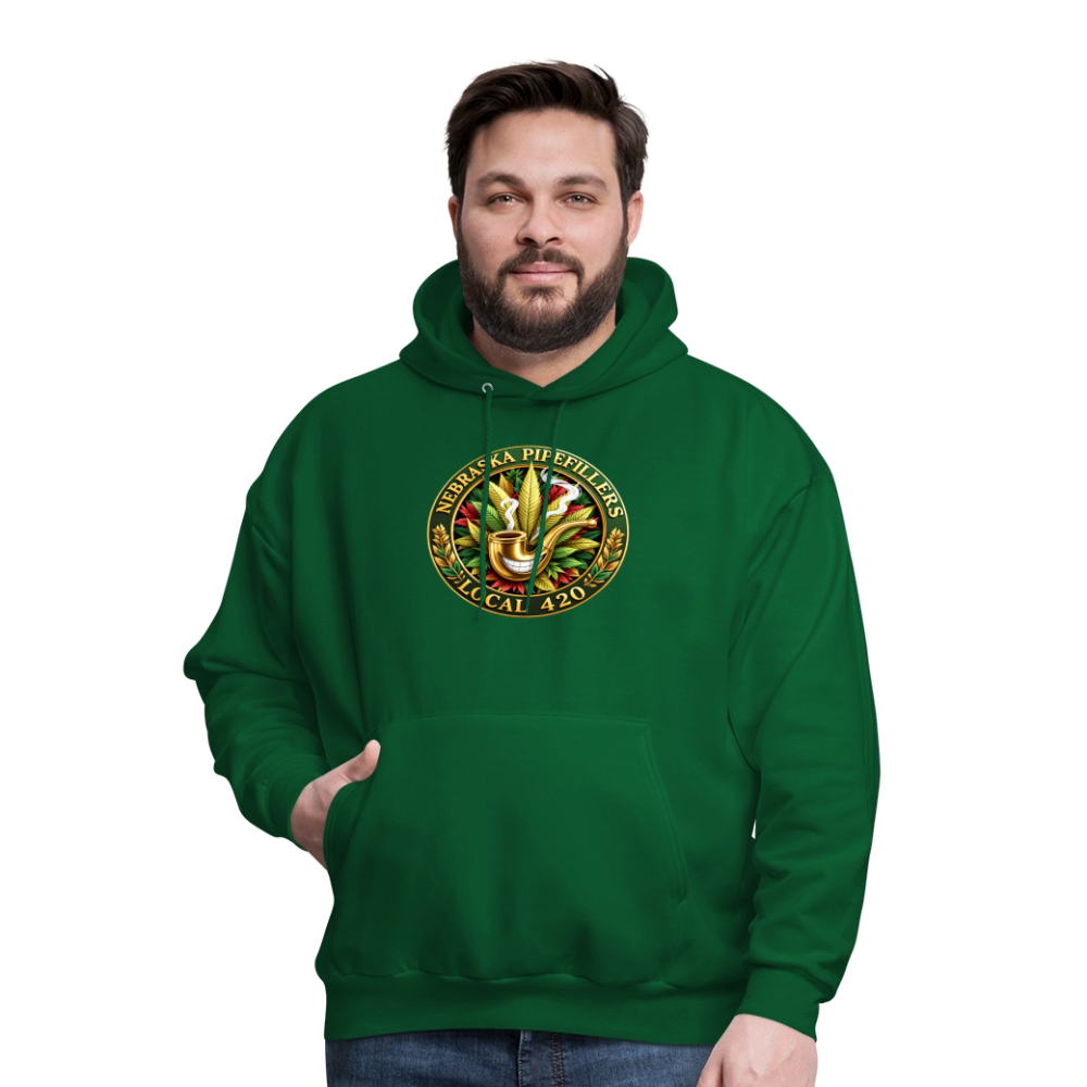 NEBRASKA PIPEFILLERS LOCAL 420 Men's Hoodie - forest green