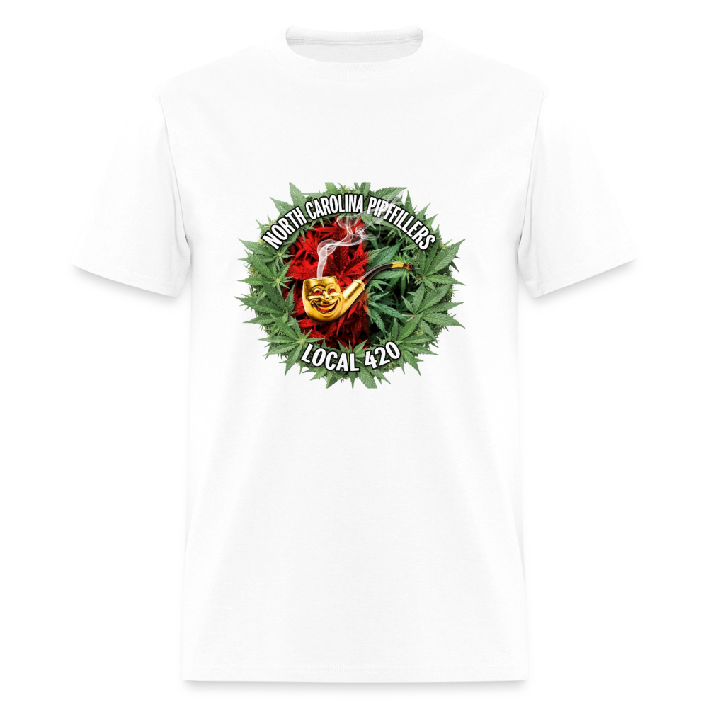 NORTH CAROLINA PIPEFILLERS LOCAL 420 Men's T-Shirt - white