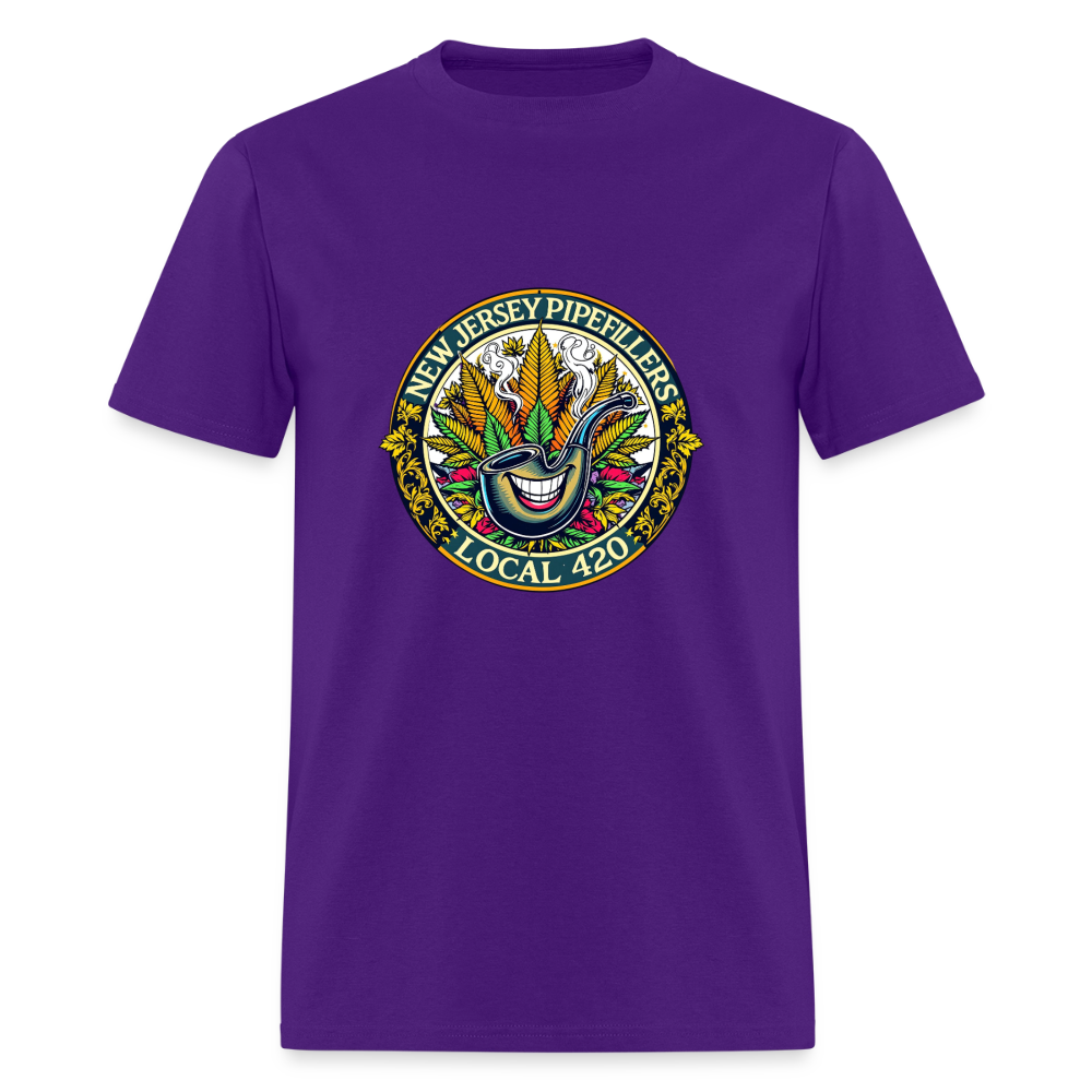 NEW JERSEY PIPEFILLERS LOCAL 420  Men's T-Shirt - purple