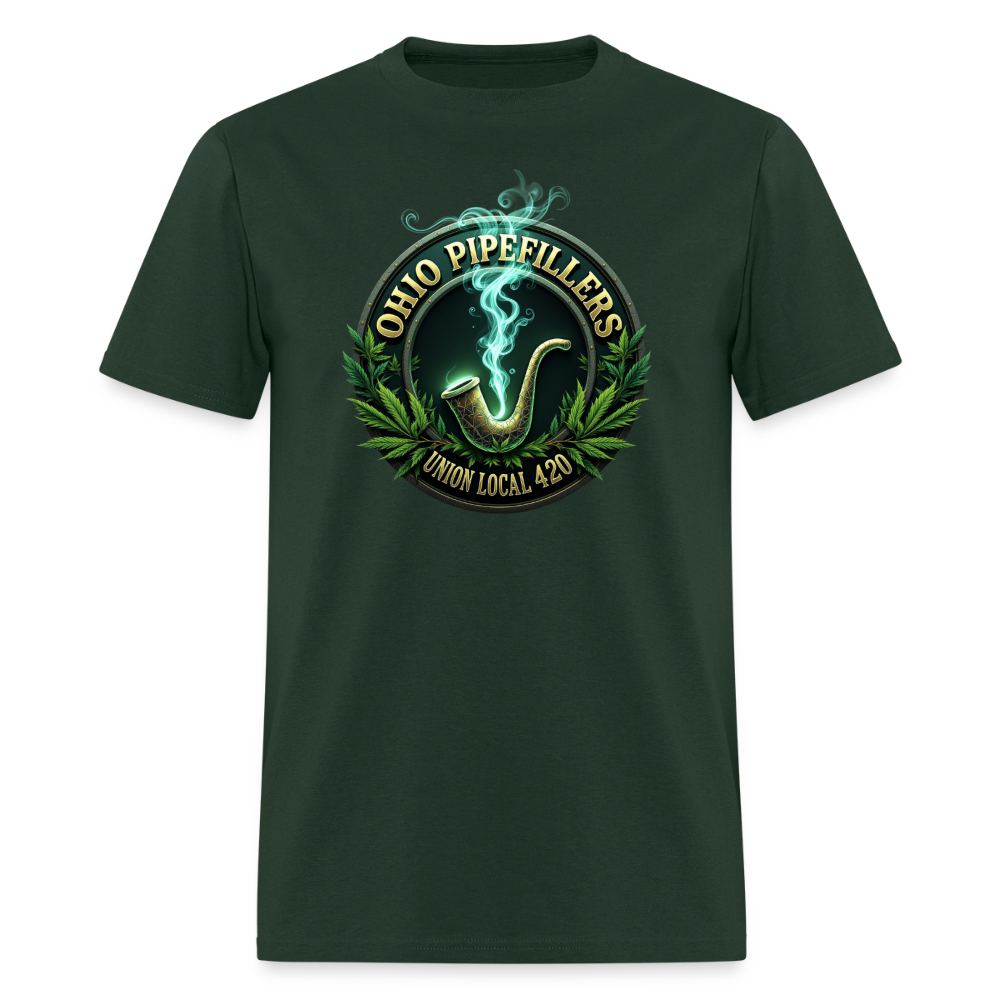 OHIO PIPEFILLERS UNION LOCAL 420 F/B DESIGNS Men's T-Shirt - forest green