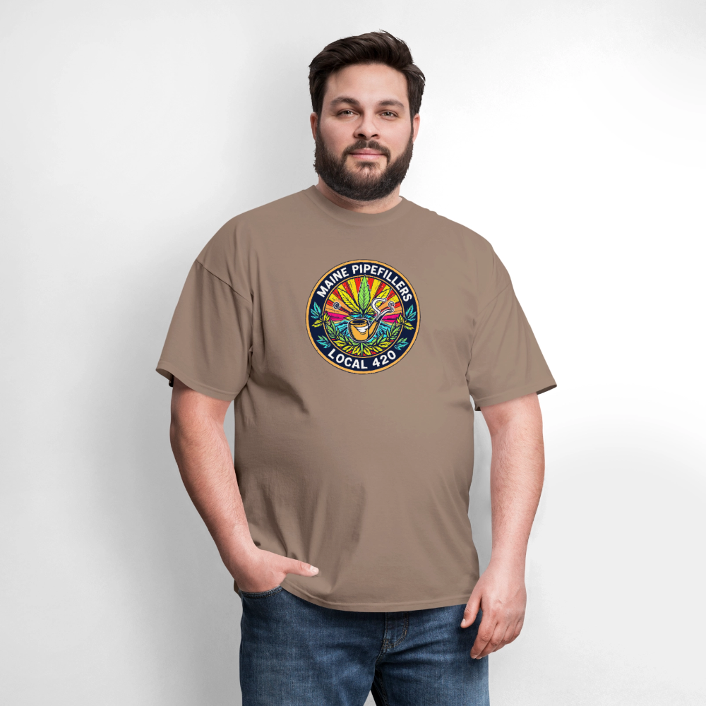 MAINE PIPEFILLERS LOCAL 420 Men's T-Shirt - safari