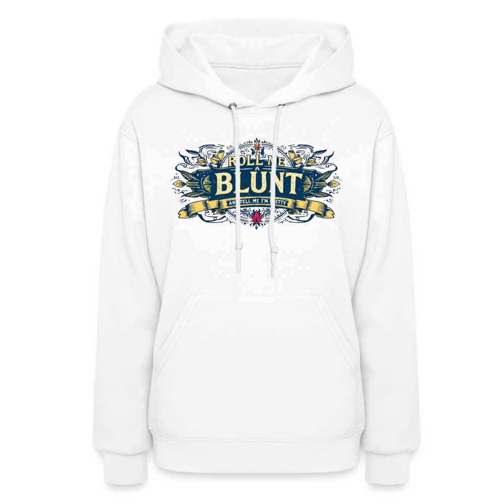 ROLL ME A BLUNT F/B DESIGNS Women's Hoodie - white