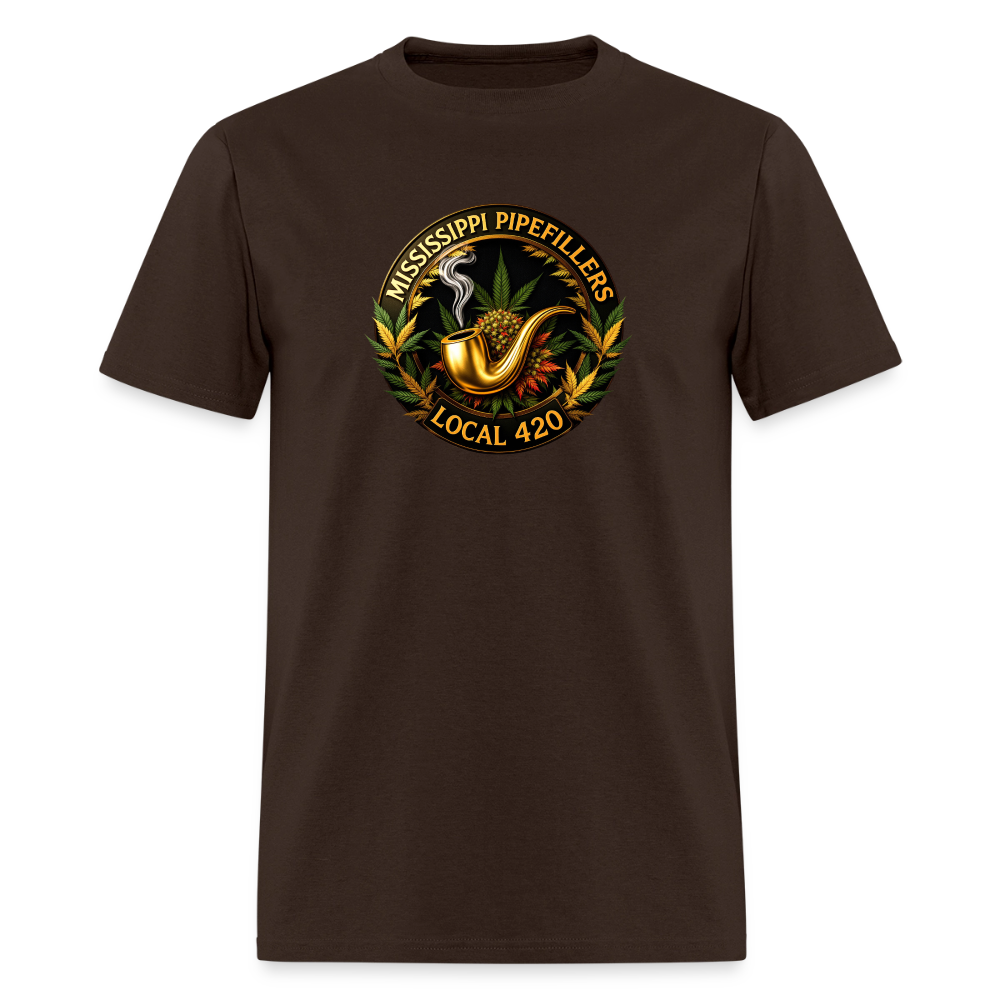 MISSISSIPPI PIPEFILLERS LOCAL 420 Men's T-Shirt - brown