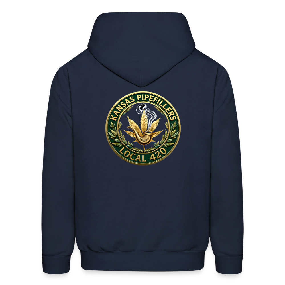 KANSAS PIPEFILLERS LOCAL 420 F/B DESIGNS Men's Hoodie - navy