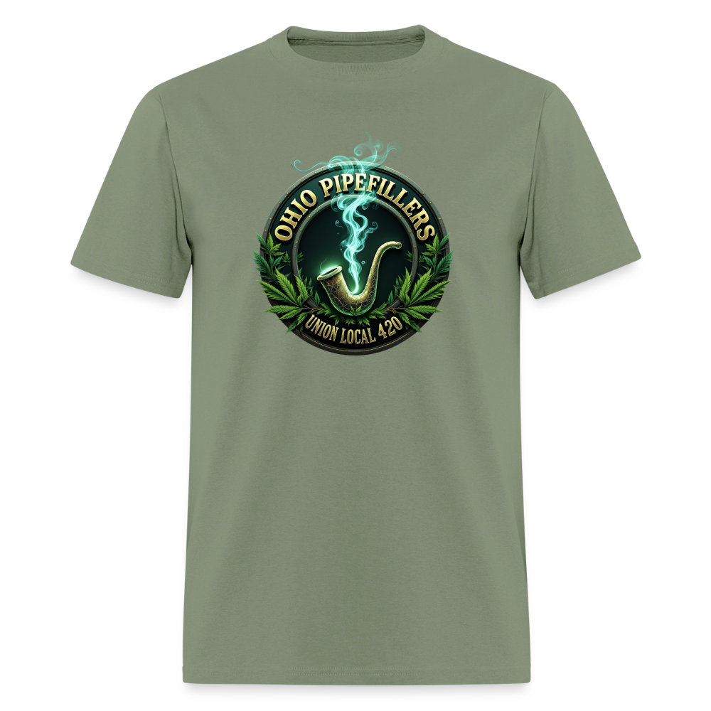 OHIO PIPEFILLERS UNION LOCAL 420 Men's T-Shirt - military green