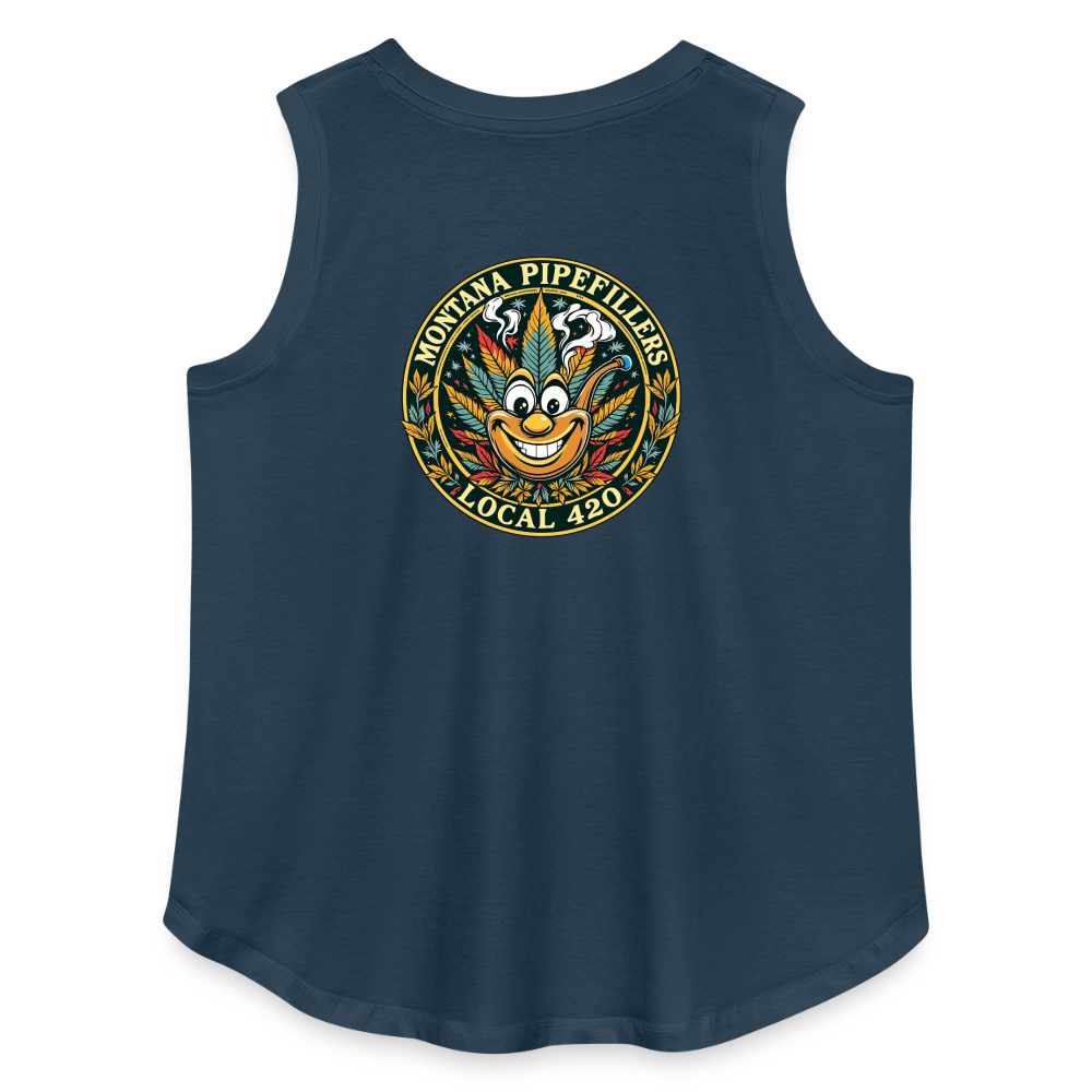 MONTANA PIPEFILLERS LOCAL 420 F/B DESIGN Women's Curvy Relaxed Tank Top - denim
