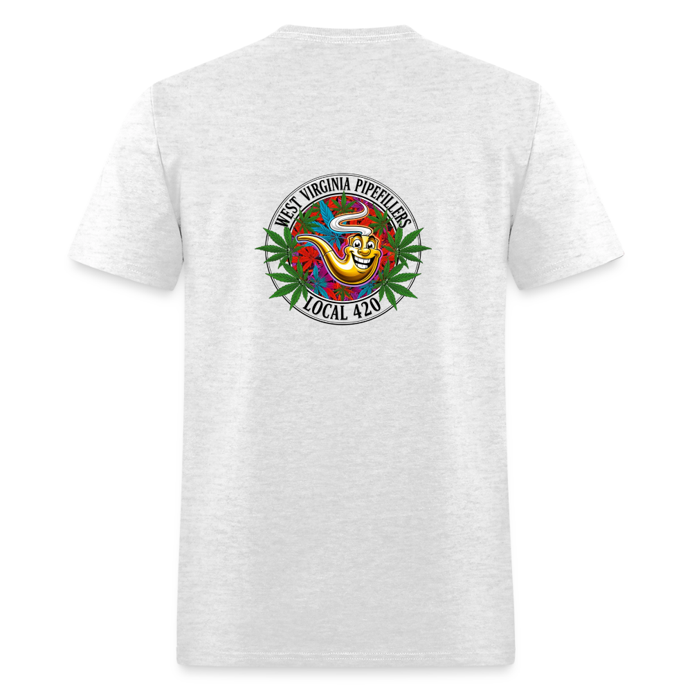 WEST VIRGINIA PIPEFILLERS LOCAL 420 F/B DESIGN Men's T-Shirt - light heather gray