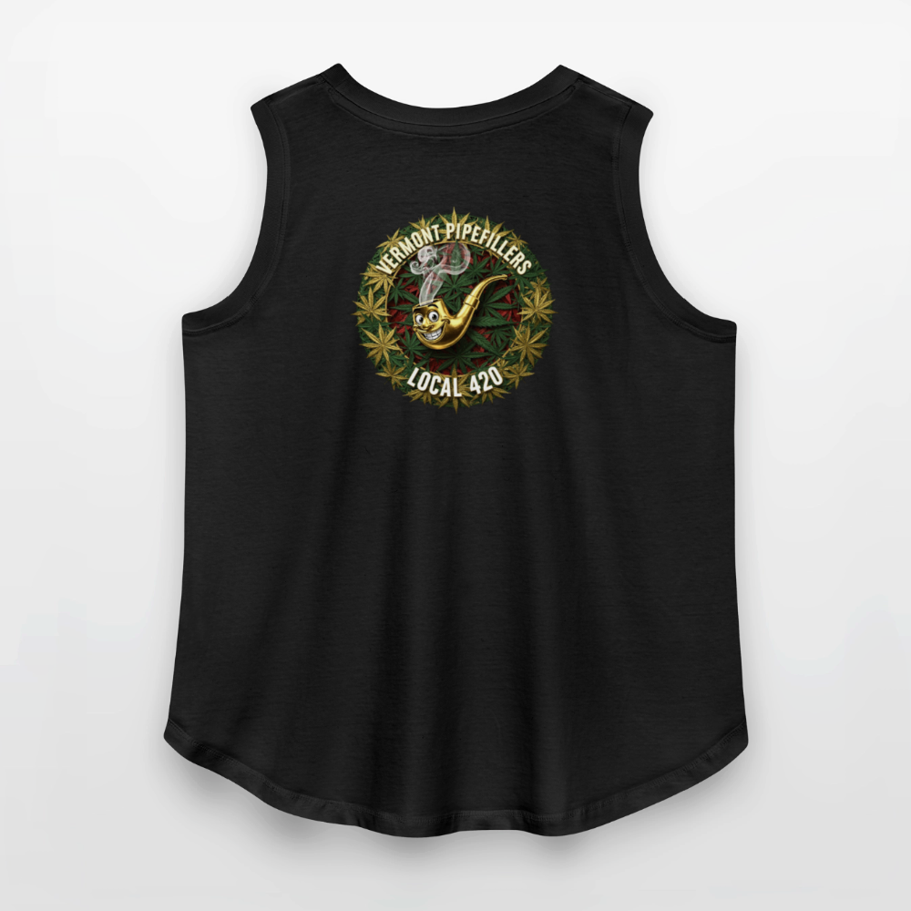VERMONT PIPEFILLERS LOCAL 420  F/B DESIGN Women's Curvy Relaxed Tank Top - black