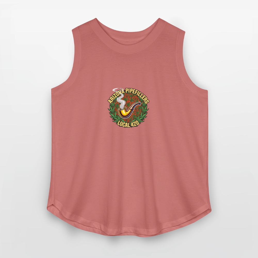 ARIZONA PIPEFILLERS LOCAL 420 F/B DESIGN Women's Curvy Relaxed Tank Top - mauve