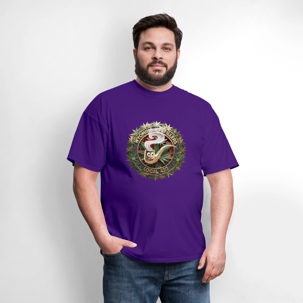 WYOMING PIPEFILLERS LOCAL 420 Men's T-Shirt - purple