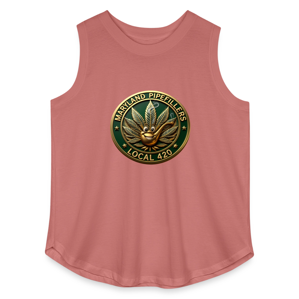MARYLAND PIPEFILLERS LOCAL 420 Women's Curvy Relaxed Tank Top - mauve
