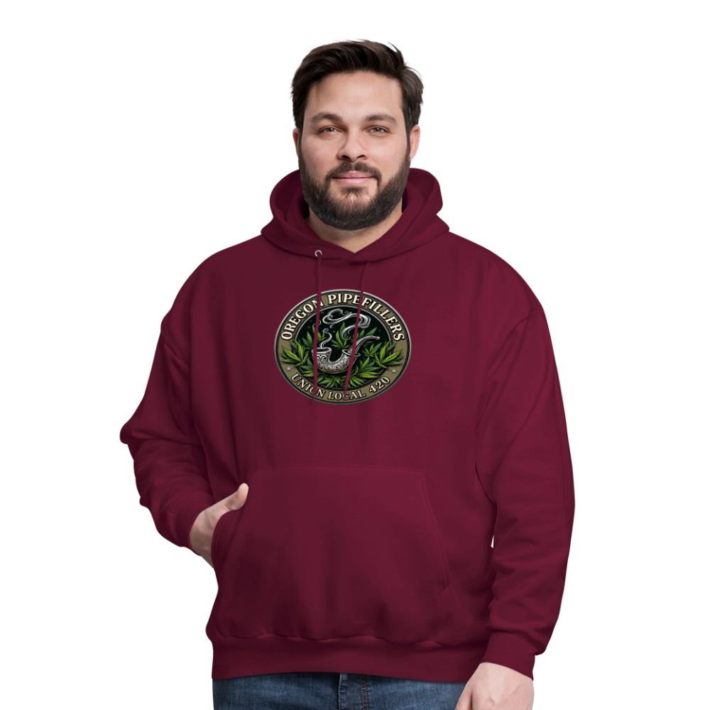 OREGON PIPEFILLERS LOCAL 420 Men's Hoodie - burgundy