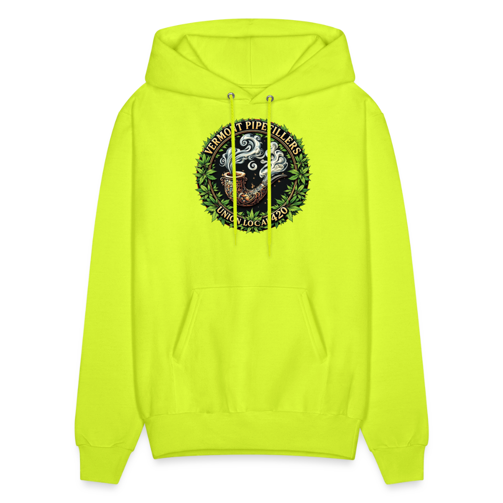 VERMONT PIPEFILLERS LOCAL 420 Men's Hoodie - safety green