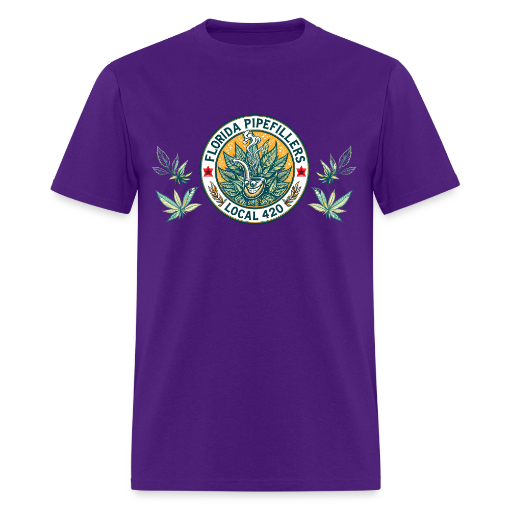 FLORIDA PIPEFILLERS LOCAL 420 Men's T-Shirt - purple