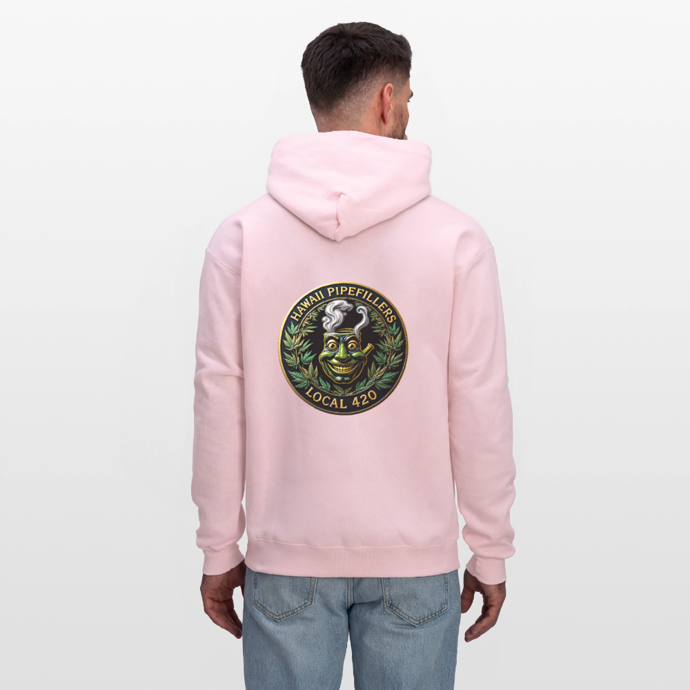 HAWAII PIPEFILLERS LOCAL 420 F/B DESIGN Men's Hoodie - pale pink