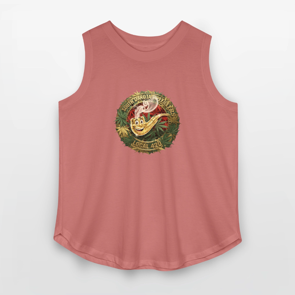 SOUTH DAKOTA PIPEFILLERS LOCAL 420  F/B DESIGN Women's Curvy Relaxed Tank Top - mauve