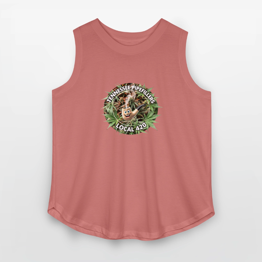 TENNESSEE PIPEFILLERS LOCAL 420 Women's Curvy Relaxed Tank Top - mauve