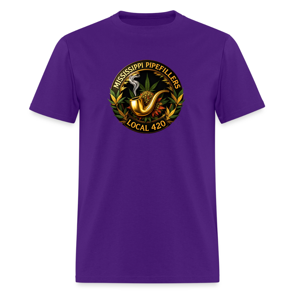 MISSISSIPPI PIPEFILLERS LOCAL 420 Men's T-Shirt - purple