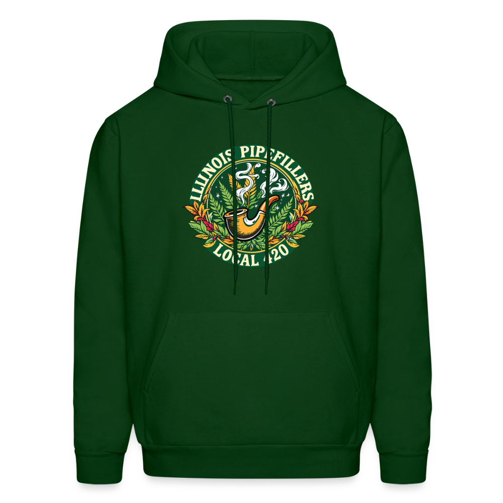 ILLINOIS PIPEFILLERS LOCAL 420 F/B DESIGN Men's Hoodie - forest green
