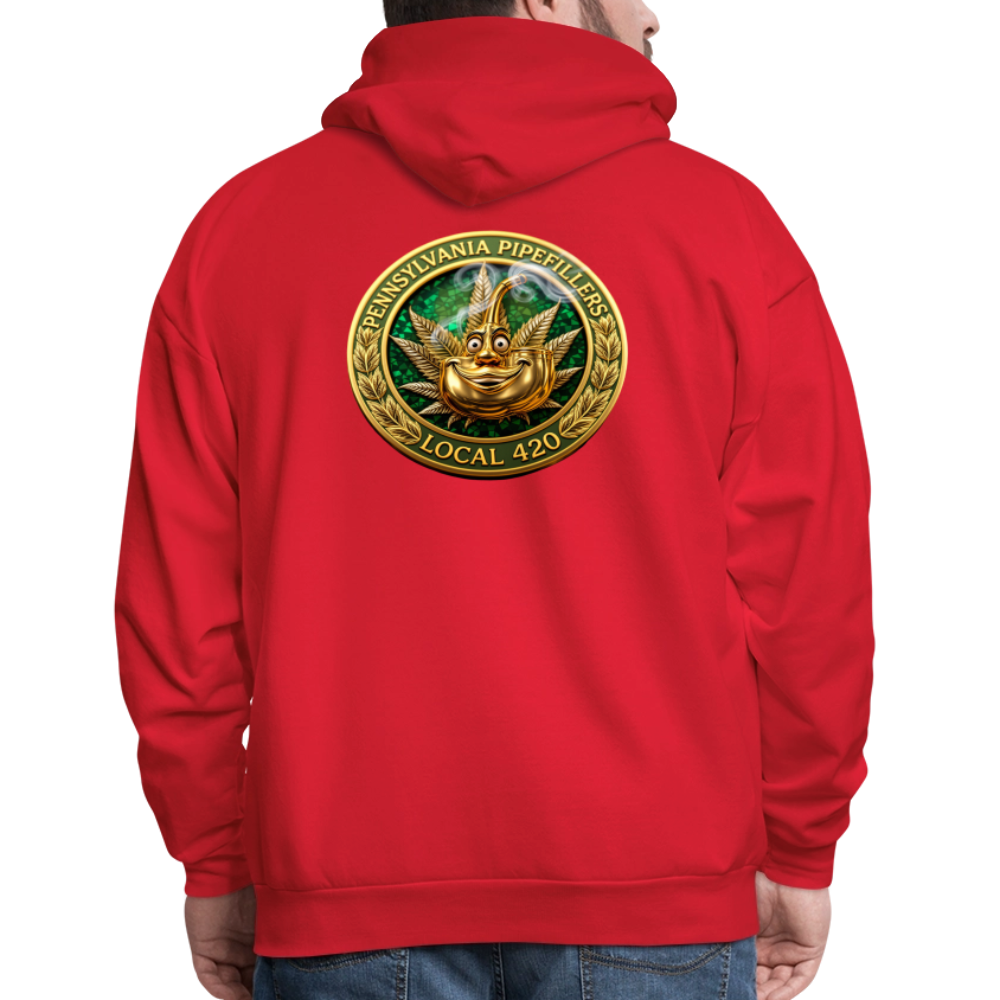 PENNSYLVANIA PIPEFILLERS LOCAL 420 F/B DESIGNS Men's Hoodie - red