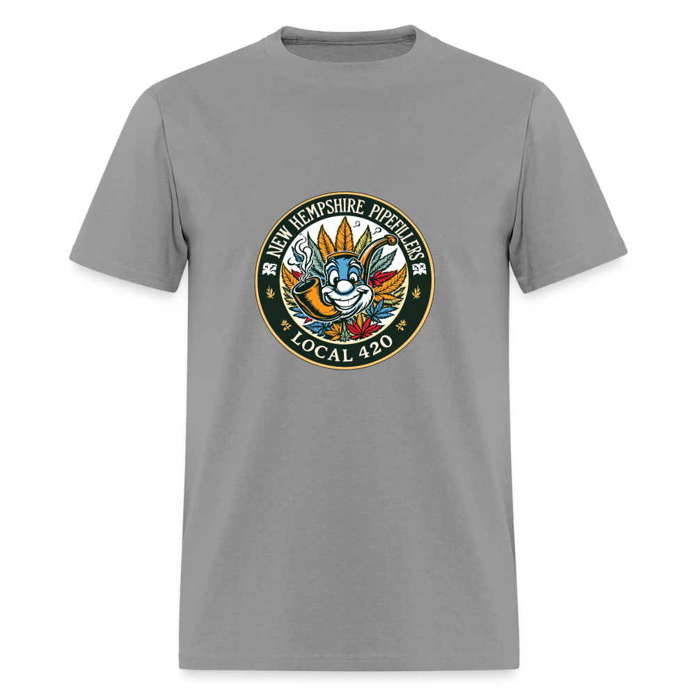 NEW HEMPSHIRE PIPEFILLERS LOCAL 420 2 EMBLEM Men's T-Shirt - rock