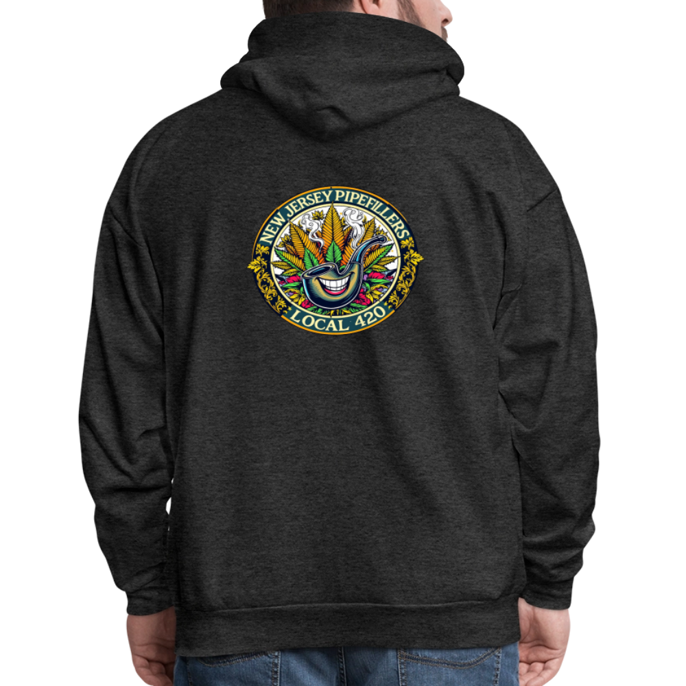 NEW JERSEY PIPEFILLERS LOCAL 420 F/B DESIGN Men's Hoodie - charcoal grey