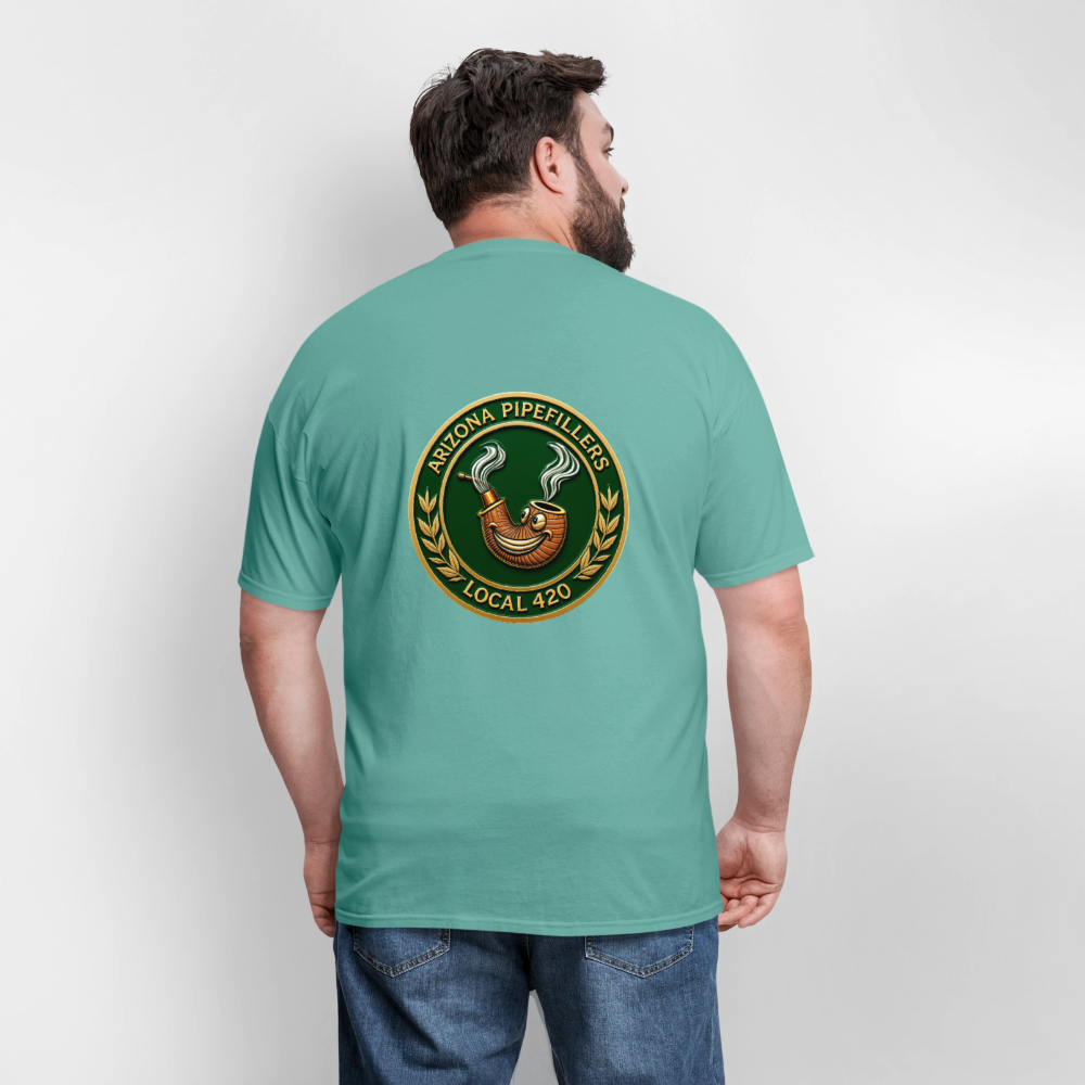 ARIZONIA PIPEFILLERS LOCAL 420 F/B DESIGN Men's T-Shirt - aquatic