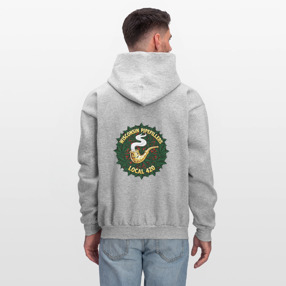 WISCONSIN PIPEFILLERS LOCAL 420 Men's Hoodie - heather gray
