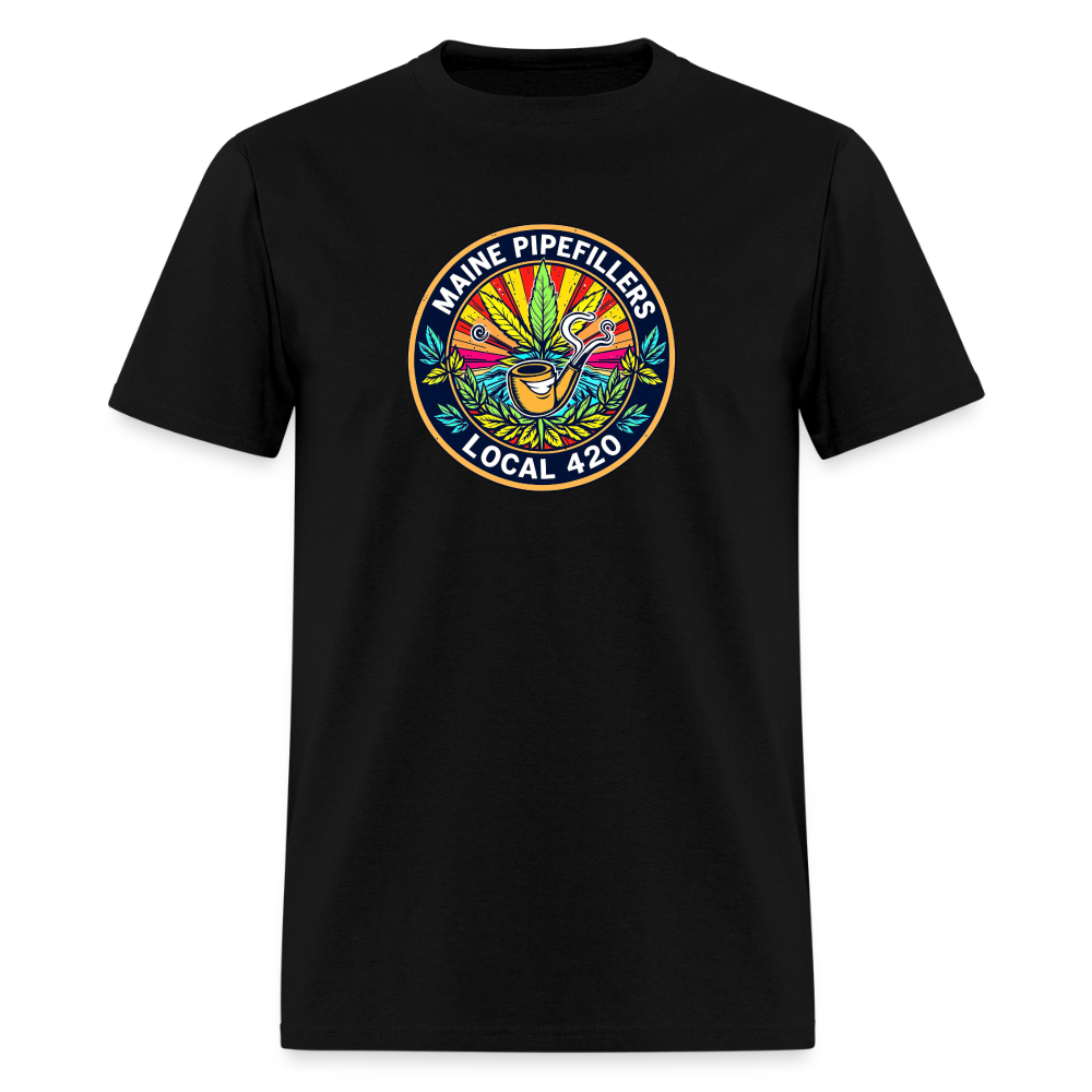 MAINE PIPEFILLERS LOCAL 420 Men's T-Shirt - black
