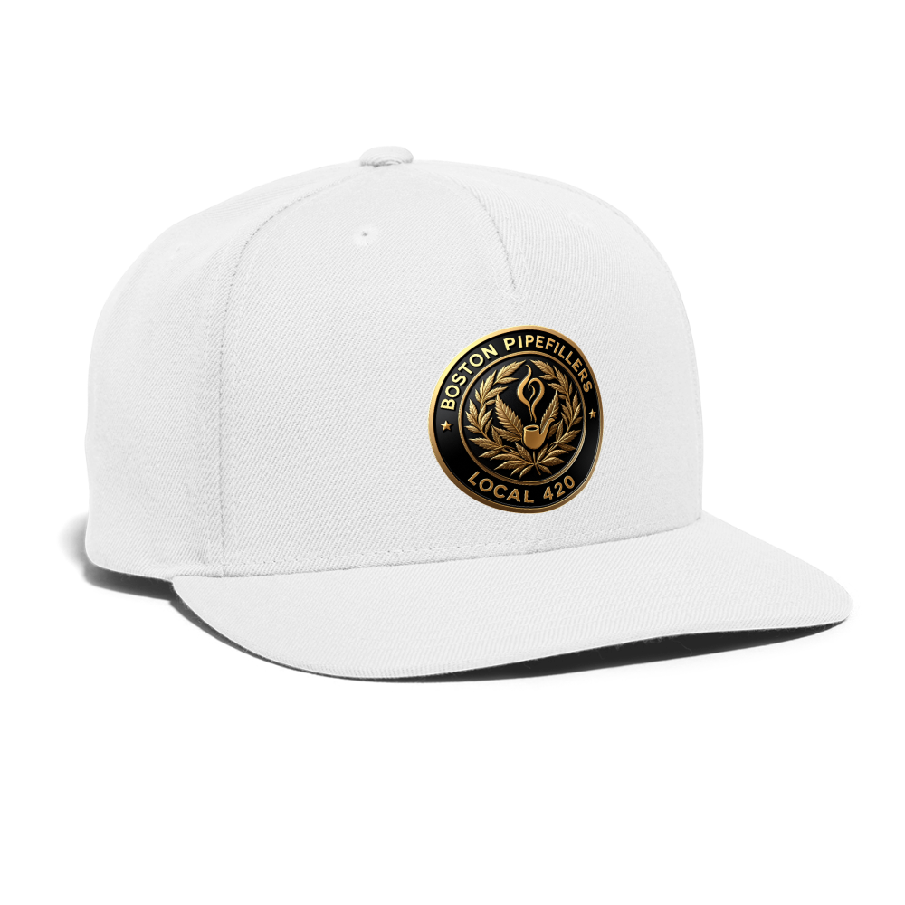 BOSTON PIPEFILLERS UNION LOCAL 420 Snapback Baseball Cap - white