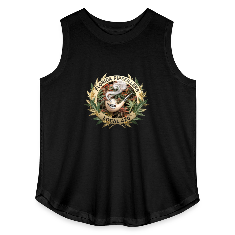 FLORIDA PIPEFILLERS LOCAL 420 F/B DESIGN Women's Curvy Relaxed Tank Top - black