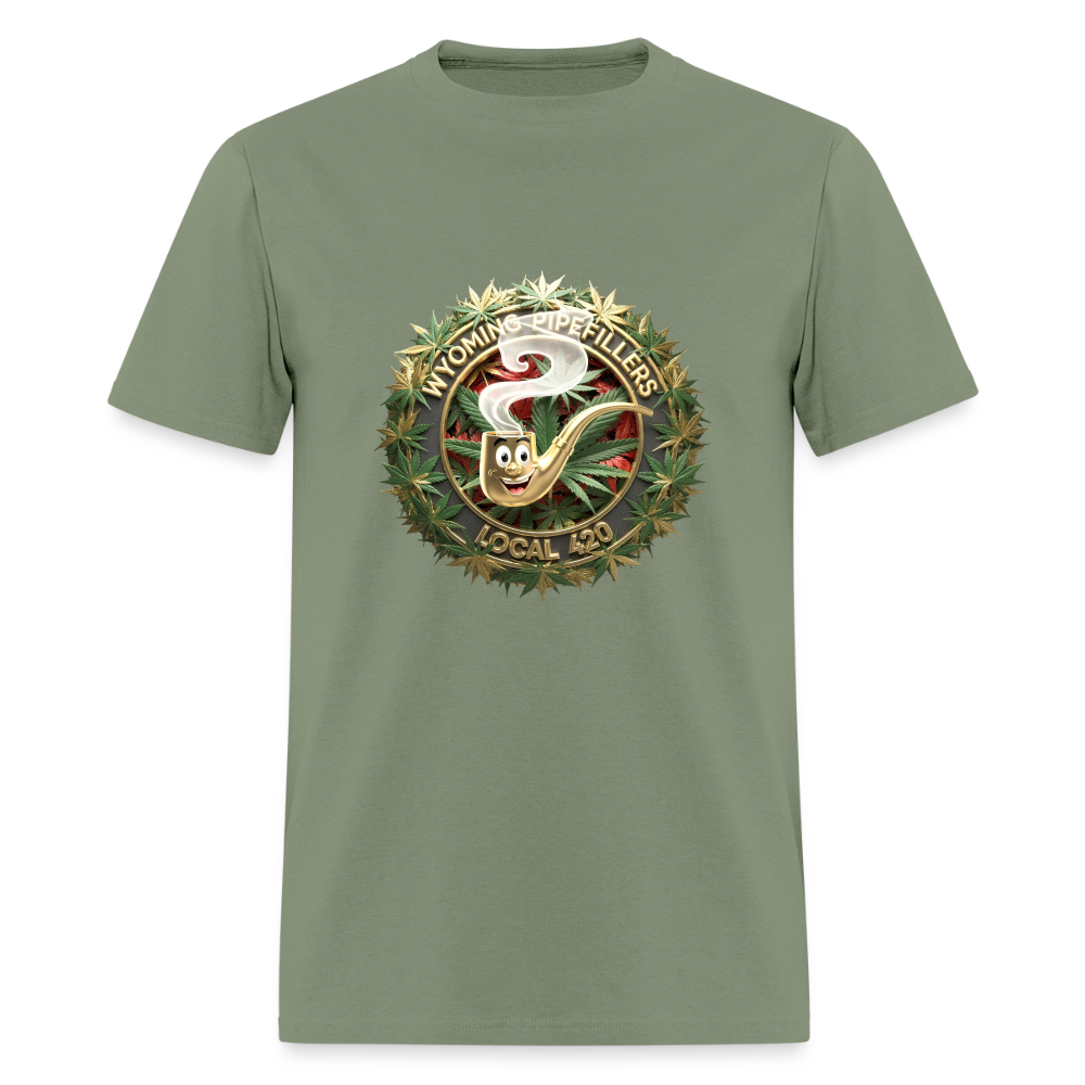WYOMING PIPEFILLERS LOCAL 420 Men's T-Shirt - military green