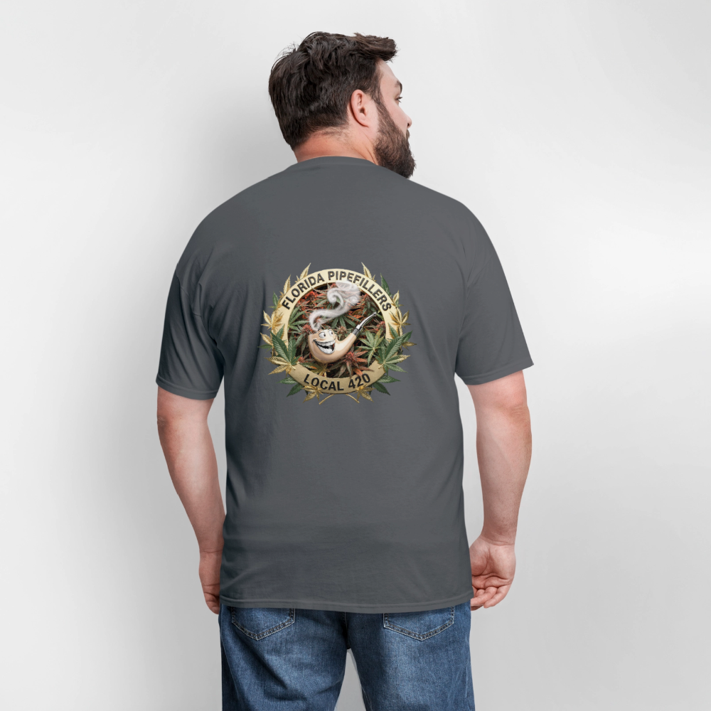 FLORIDA PIPEFILLERS LOCAL 420 F/B DESIGN Men's T-Shirt - charcoal