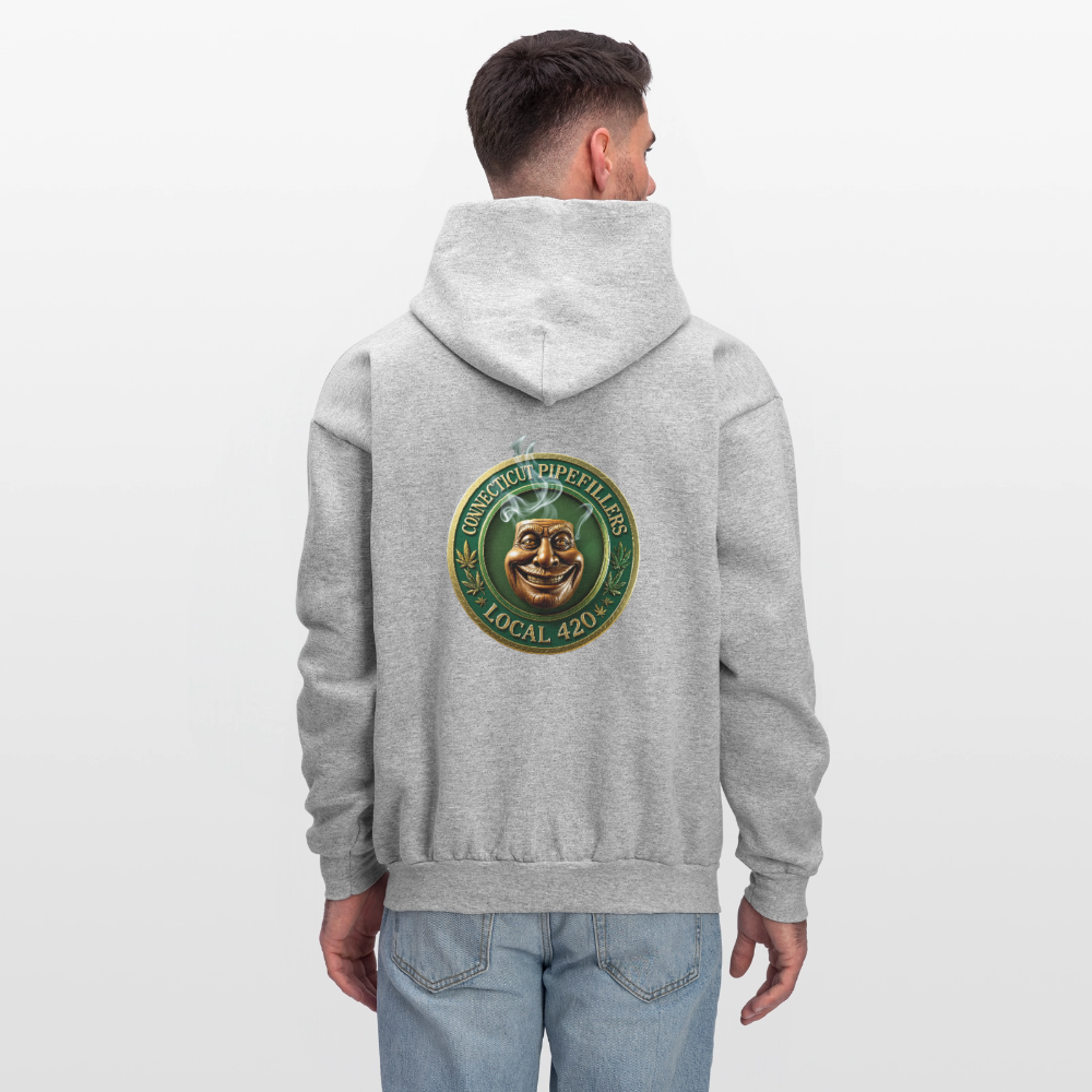 CONNECTICUT PIPEFILLERS LOCAL 420 F/B DESIGN Men's  Hoodie - heather gray