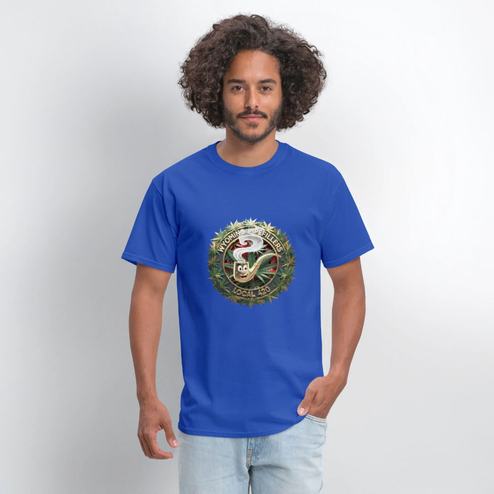 WYOMING PIPEFILLERS LOCAL 420 Men's T-Shirt - royal blue