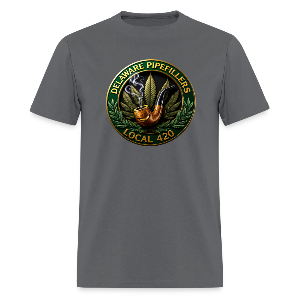DELAWARE  PIPEFILLERS LOCAL 420 F/B DESIGN Men's T-Shirt - charcoal