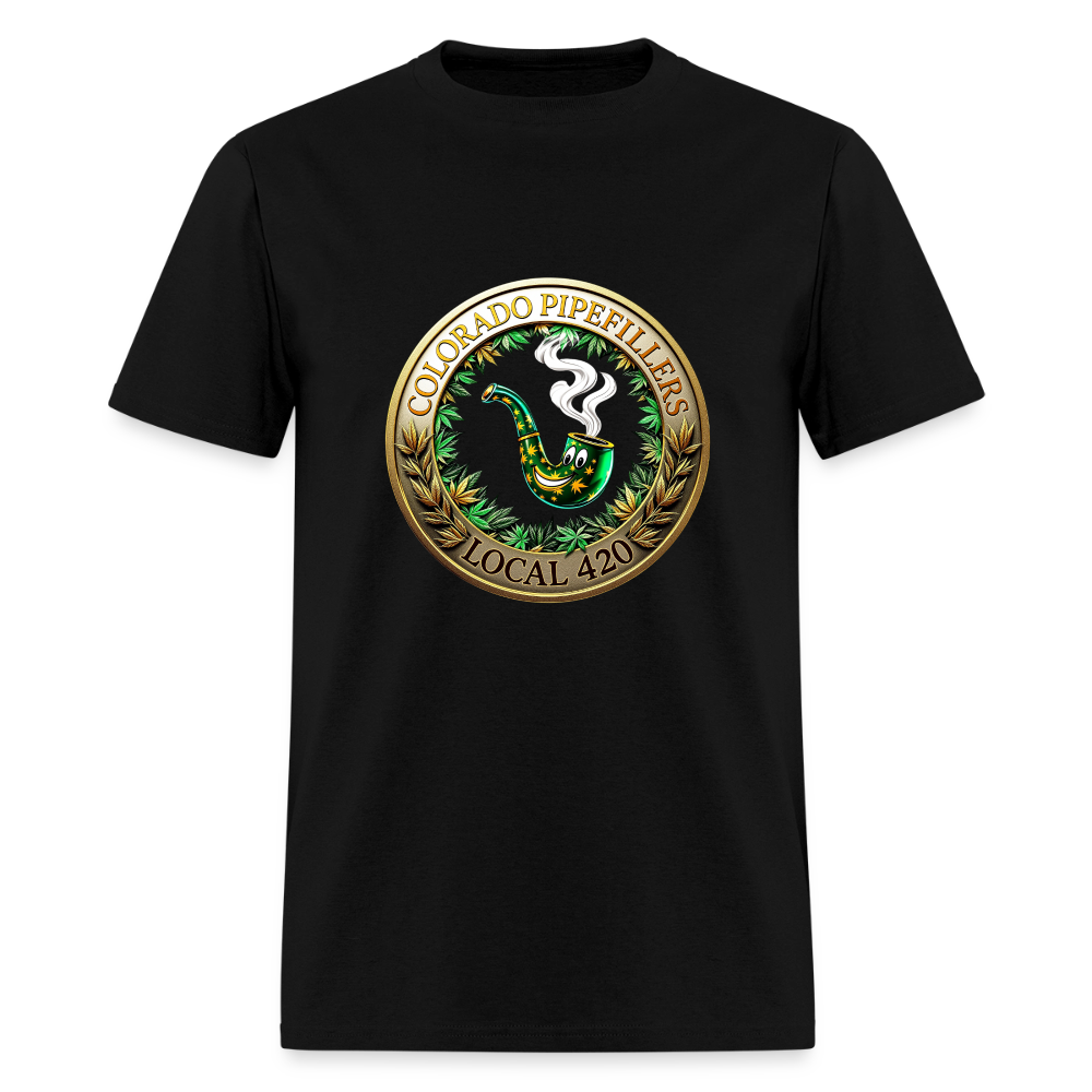 COLORADO PIPEFILLERS LOCAL 420  Men's T-Shirt - black
