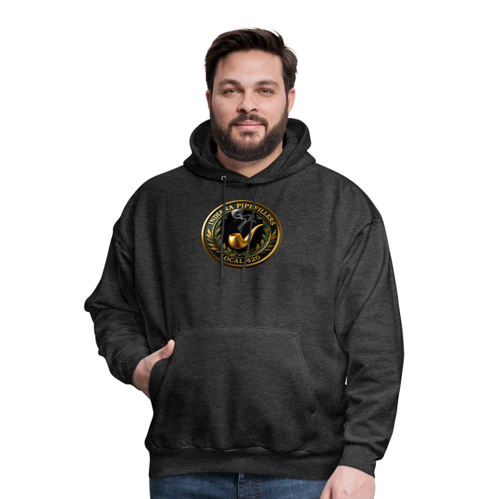 INDIANA PIPEFILLERS LOCAL 420 F/B DESIGN Men's Hoodie - charcoal grey