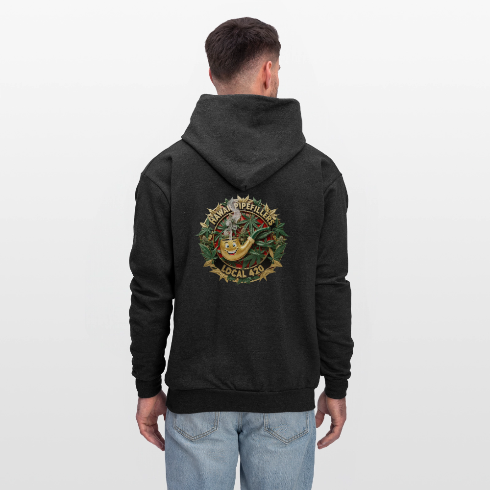 HAWAII PIPEFILLERS LOCAL 420 F/B DESIGN Men's Hoodie - charcoal grey